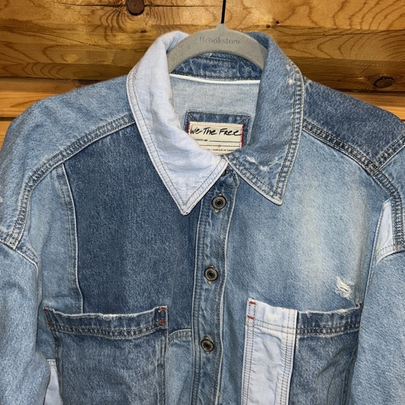 Free People NWT Mountain Roads Shirt Size Medium in Mixed Combo - Picture 11 of 16